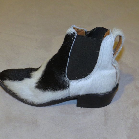 Ralph Lauren RRL Women's Black Hair on Hide Plainview Chelsea Boots 6.5 B NWB - Picture 4 of 13